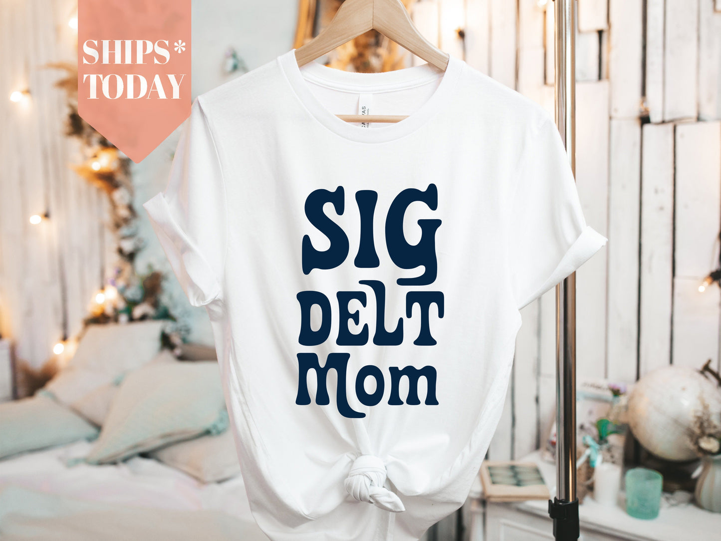 Sigma Delta Tau Got it from my Mom Sorority T-shirt _ 3092g