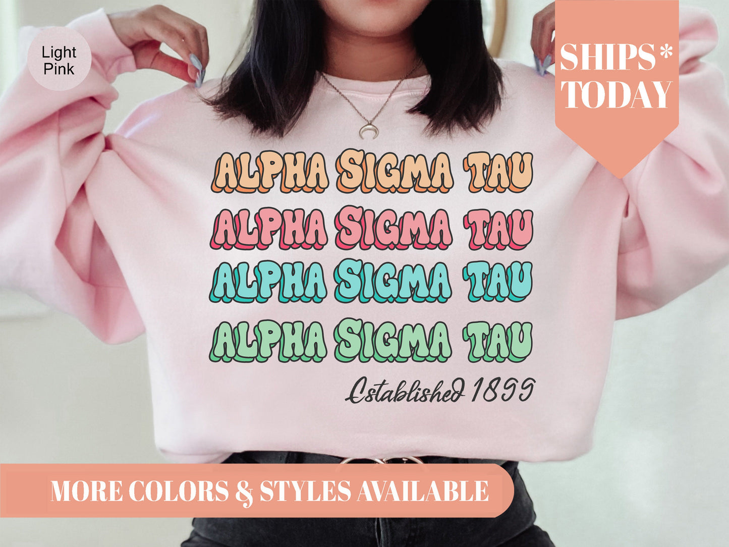 Alpha Sigma Tau Lucy Sorority Sweatshirt _ 265g
