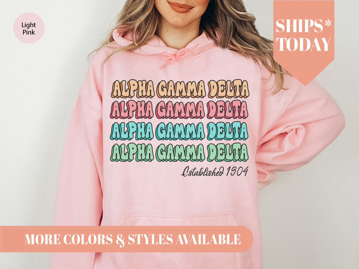 Alpha Gamma Delta Lucy Sorority Hoodie _ 261g