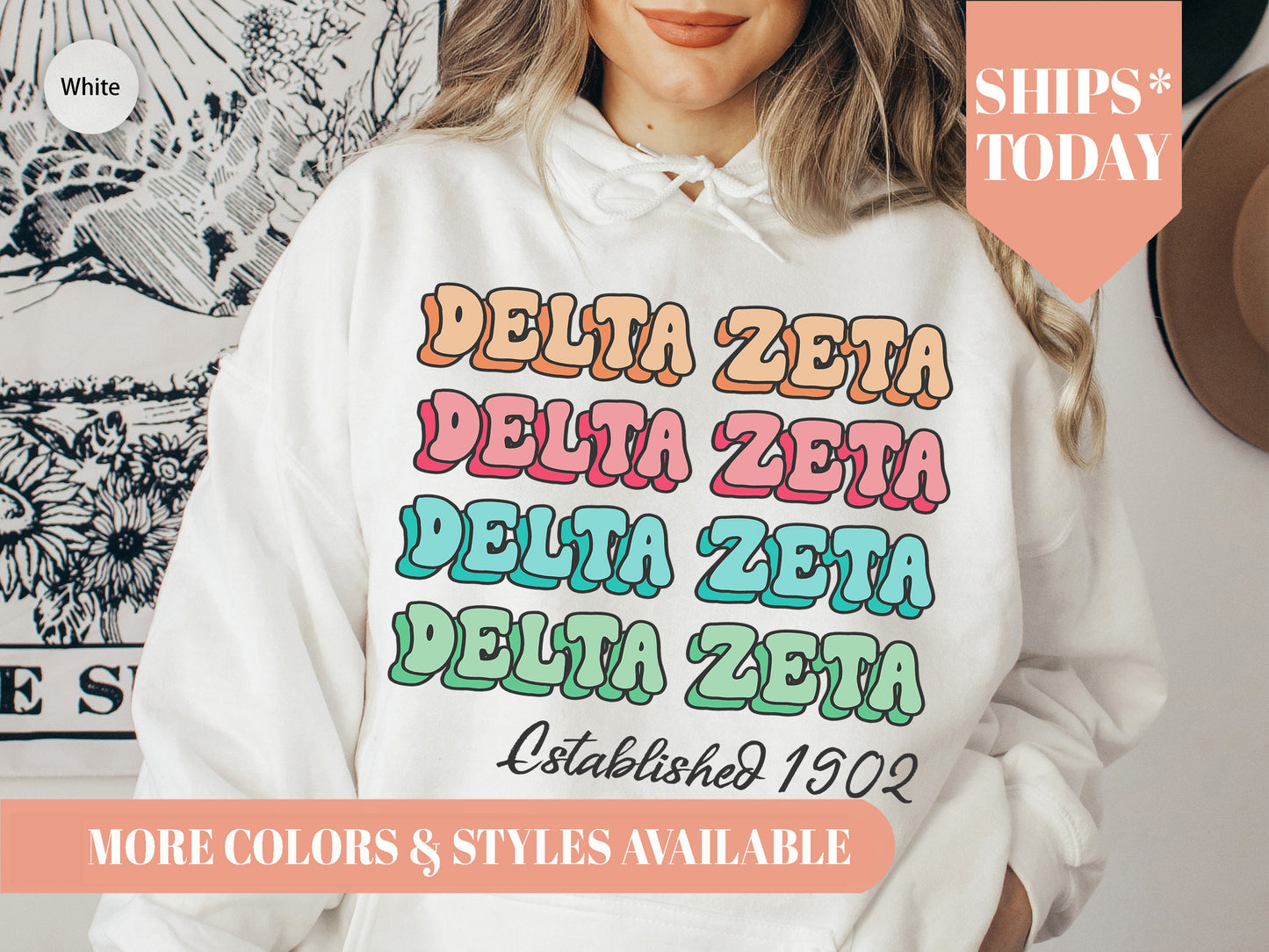 Delta Zeta Lucy Sorority Hoodie _ 271g