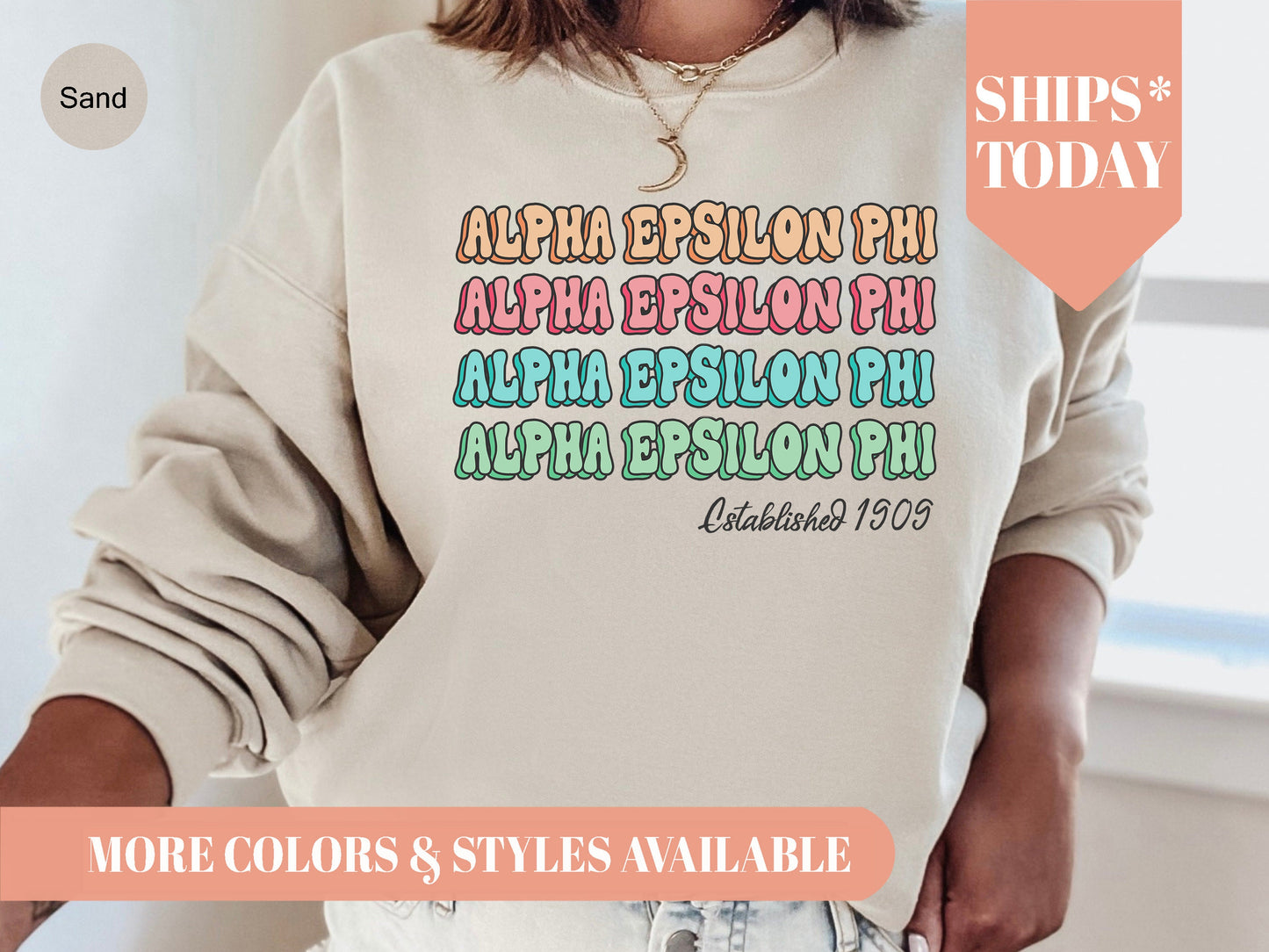Alpha Epsilon Phi Lucy Sorority Sweatshirt _ 260g