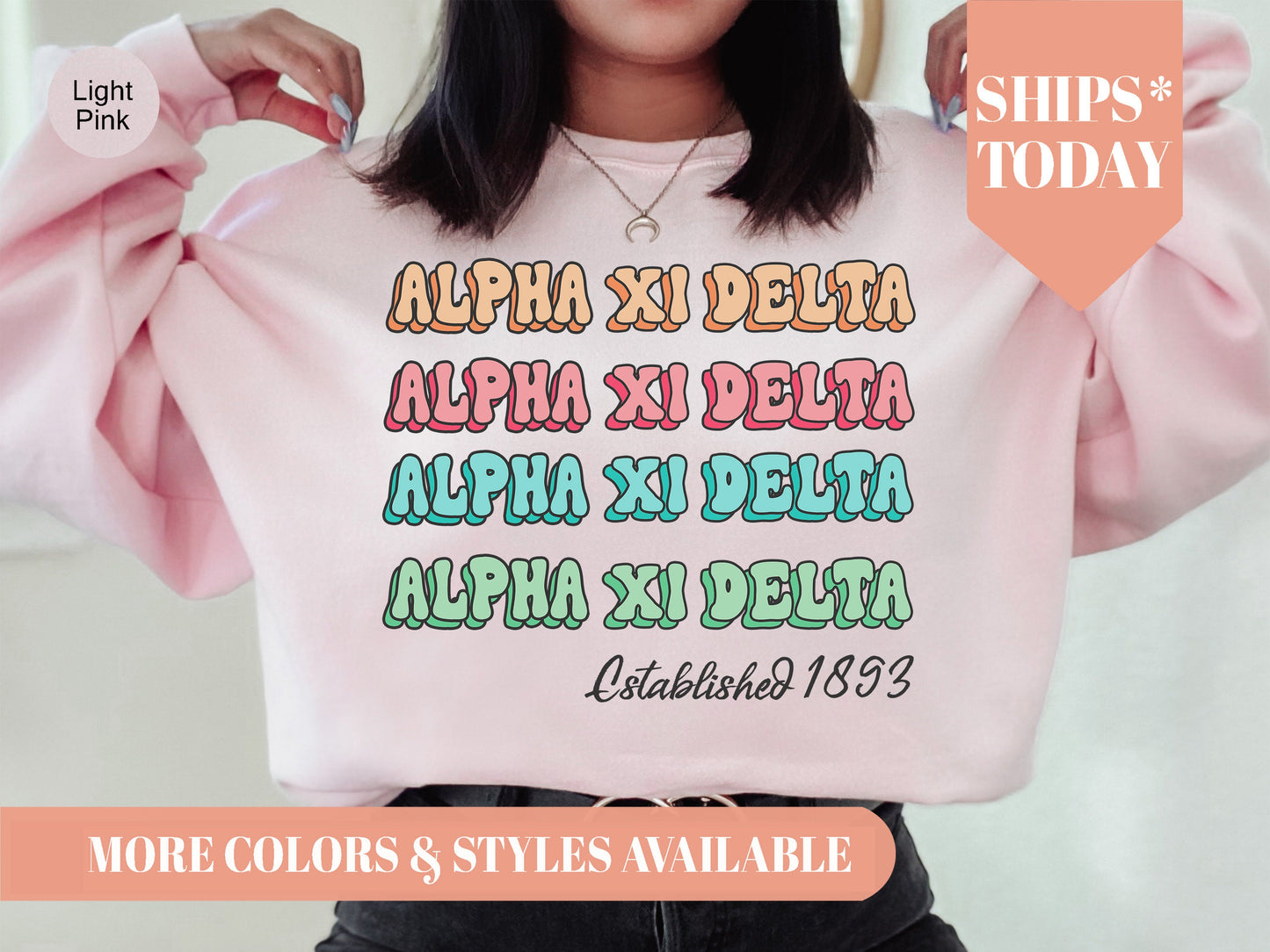 Alpha Xi Delta Lucy Sorority Sweatshirt _ 266g