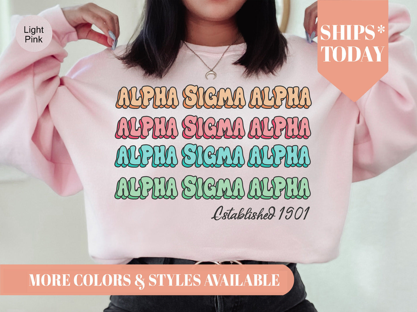 Alpha Sigma Alpha Lucy Sorority Sweatshirt _ 264g