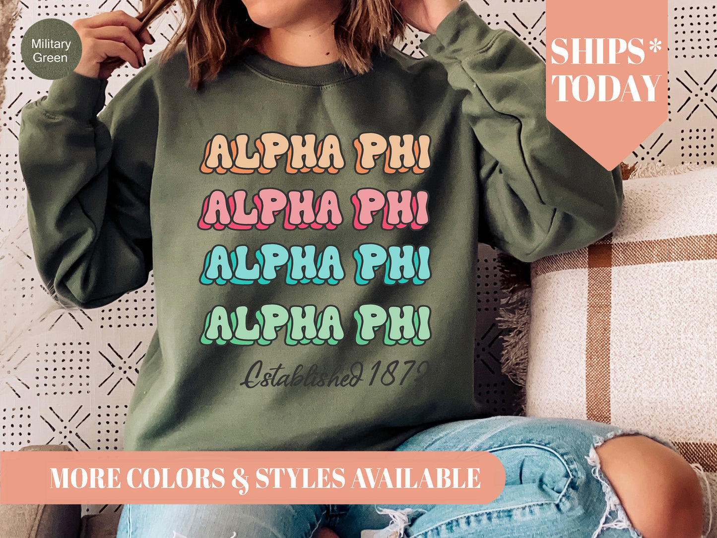 Alpha Phi Lucy Sorority Sweatshirt _ 263g