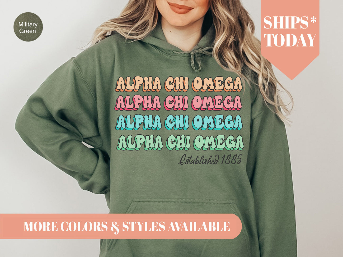 Alpha Chi Omega Lucy Sorority Hoodie _ 259g