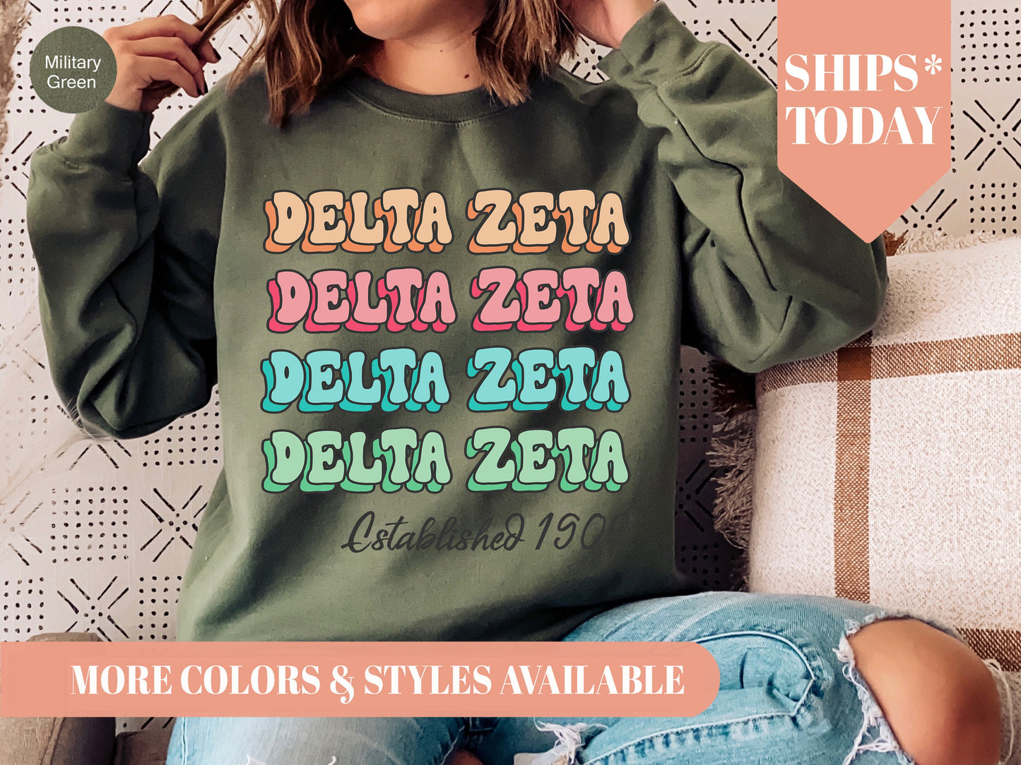 Delta Zeta Lucy Sorority Sweatshirt _ 271g