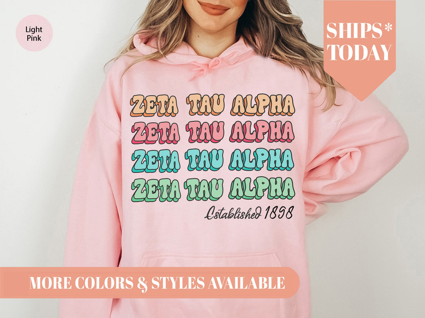 Zeta Tau Alpha Lucy Sorority Hoodie _ 283g