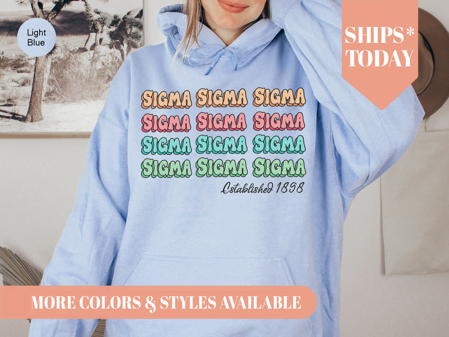 Sigma Sigma Sigma Lucy Sorority Hoodie _ 281g