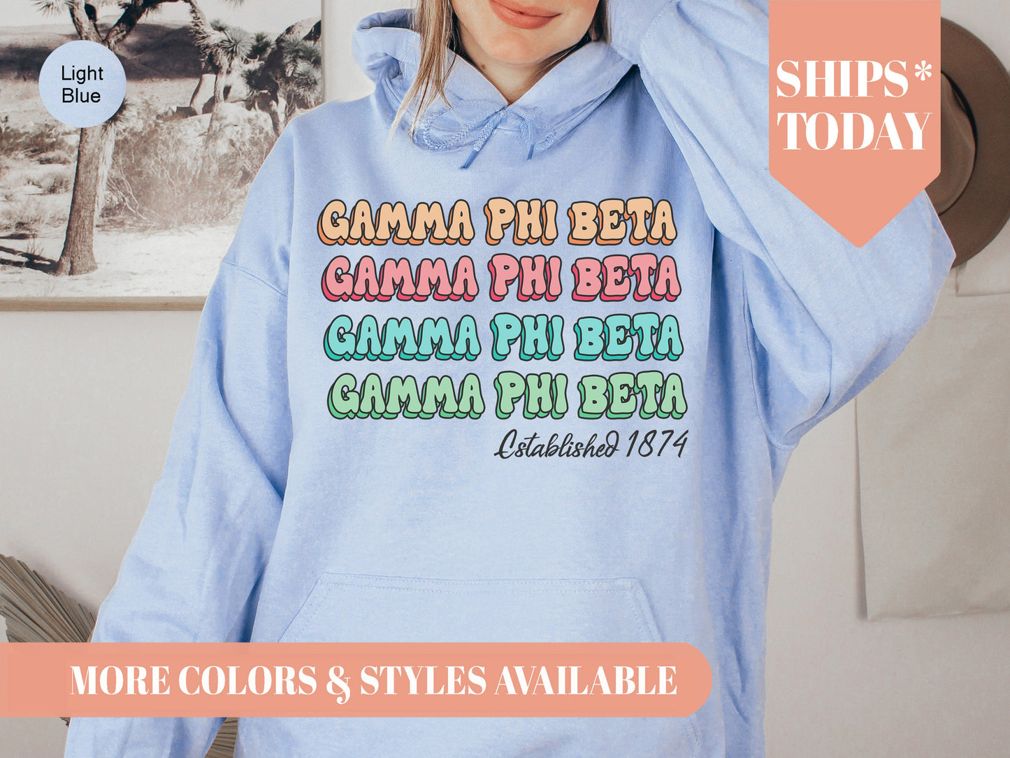 Gamma Phi Beta Lucy Sorority Hoodie _ 272g