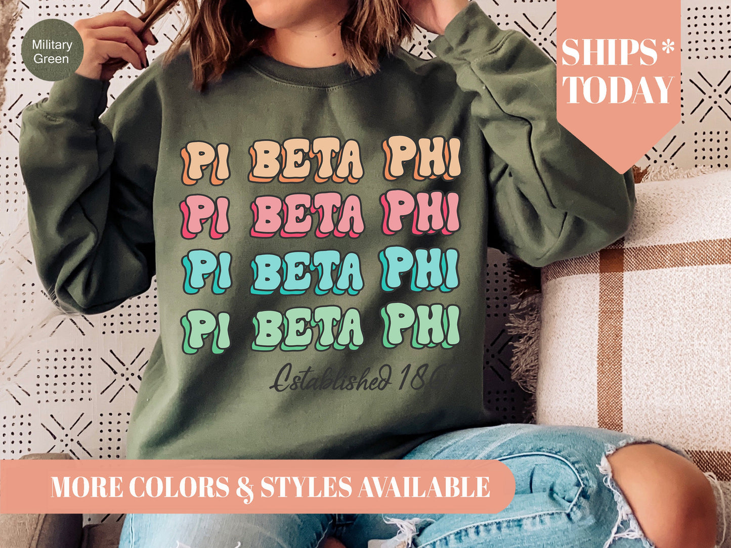 Pi Beta Phi Lucy Sorority Sweatshirt _ 278g