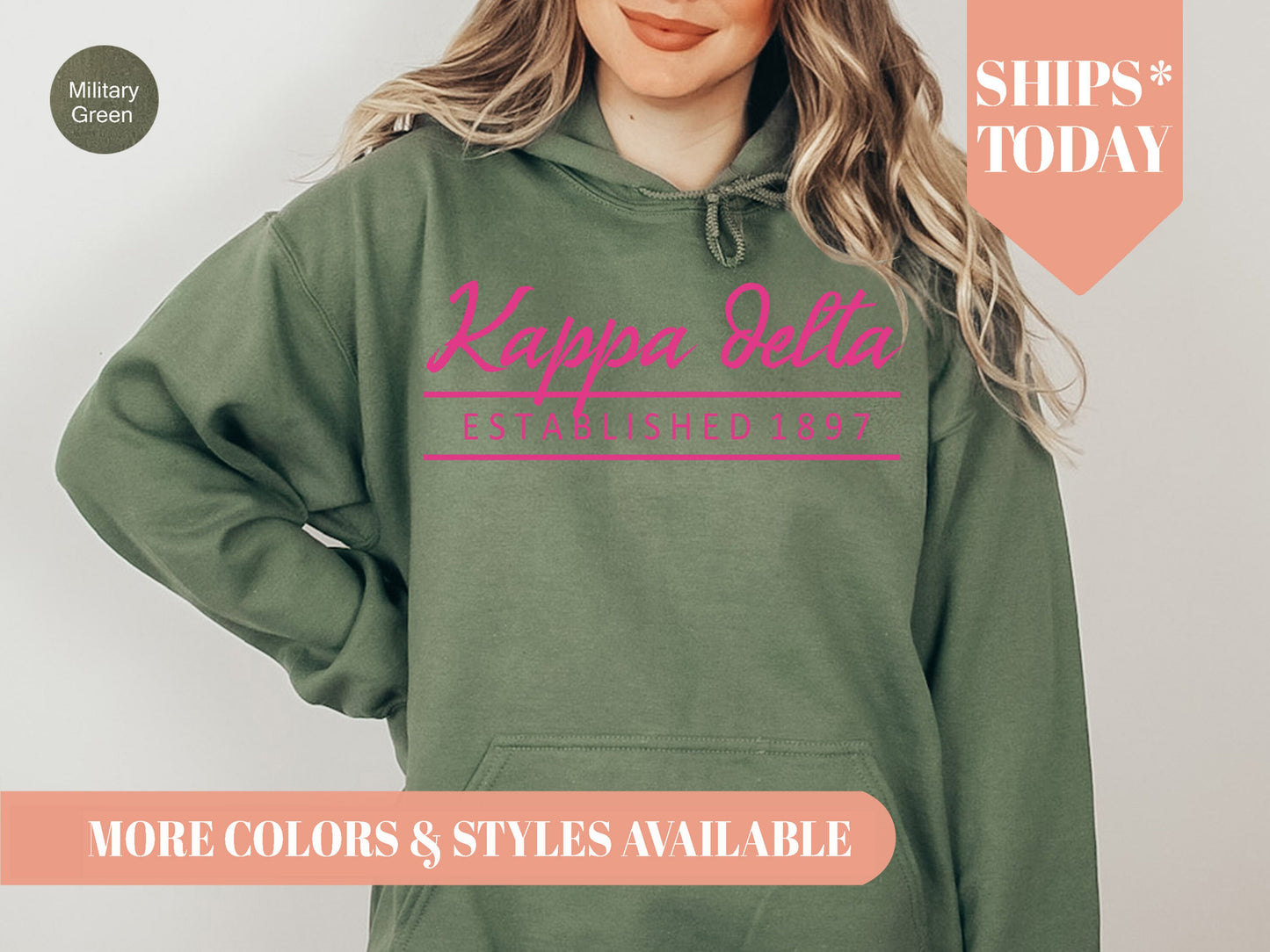 Kappa Delta All Pink Sorority Hoodie _ 768g