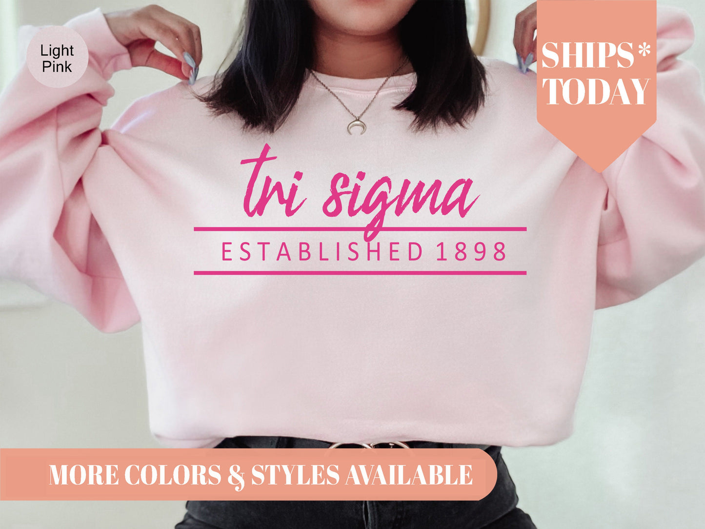 Sigma Sigma Sigma All Pink Sorority Sweatshirt _ 775g