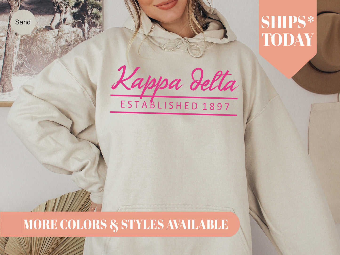 Kappa Delta All Pink Sorority Hoodie _ 768g