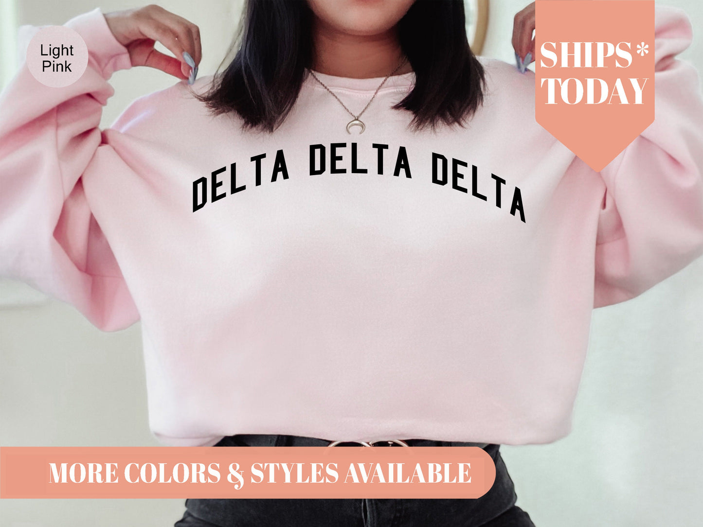 Delta Delta Delta Just Bold Sorority Sweatshirt _ 2379g