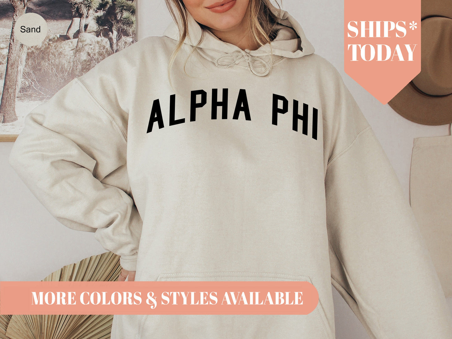 Alpha Phi Just Bold Sorority Hoodie _ 2374g