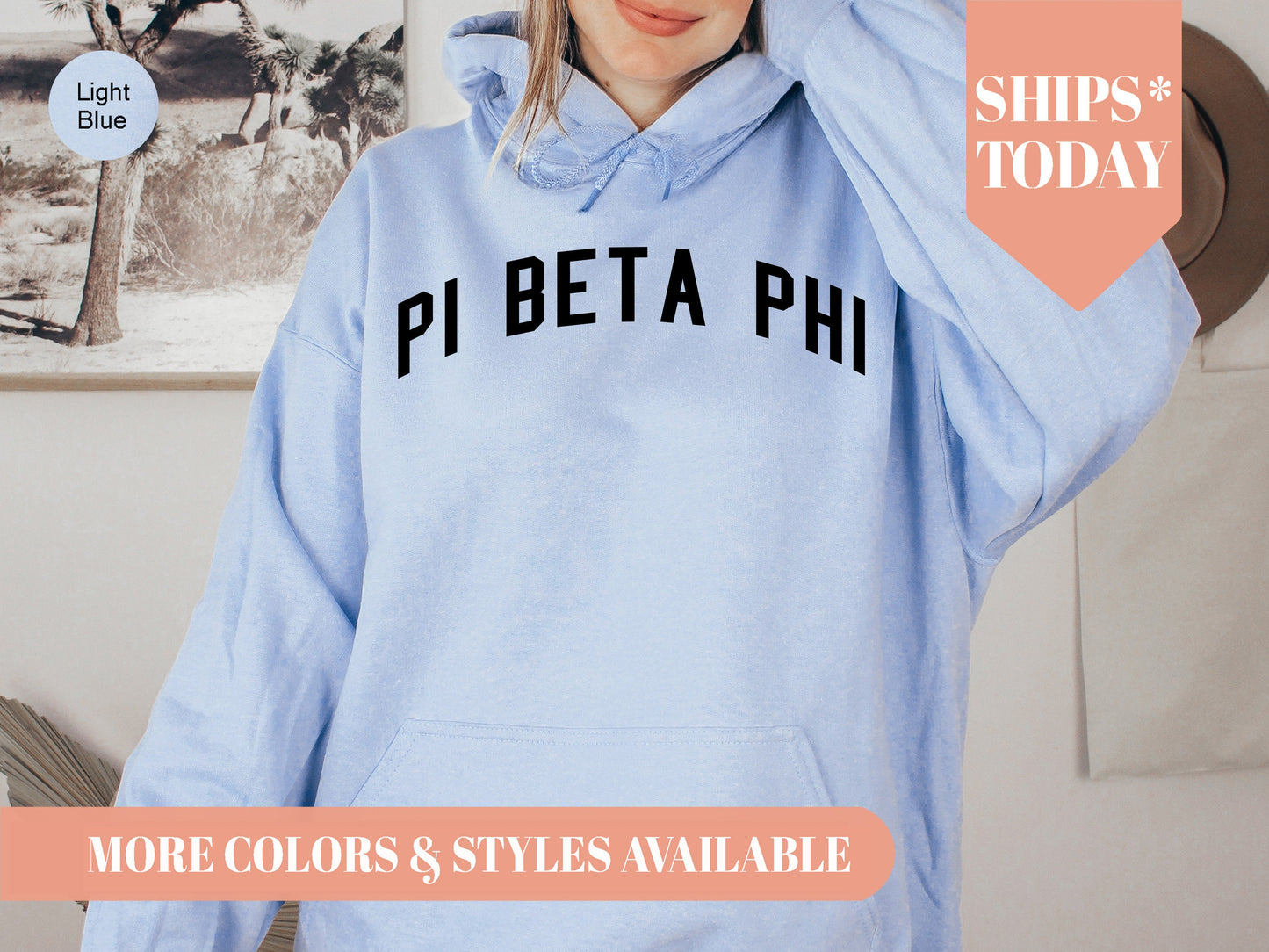 Pi Beta Phi Just Bold Sorority Hoodie _ 2389g
