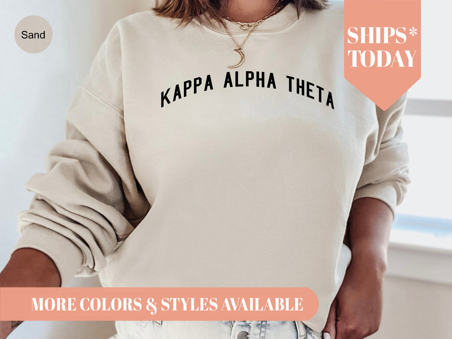 Kappa Alpha Theta Just Bold Sorority Sweatshirt _ 2384g