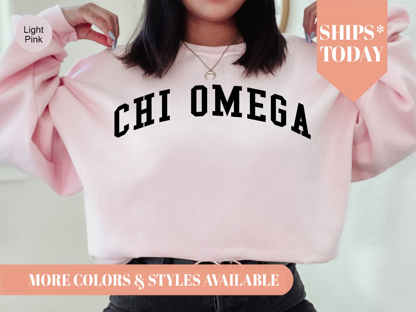 Chi Omega Just Bold Sorority Sweatshirt _ 2378g