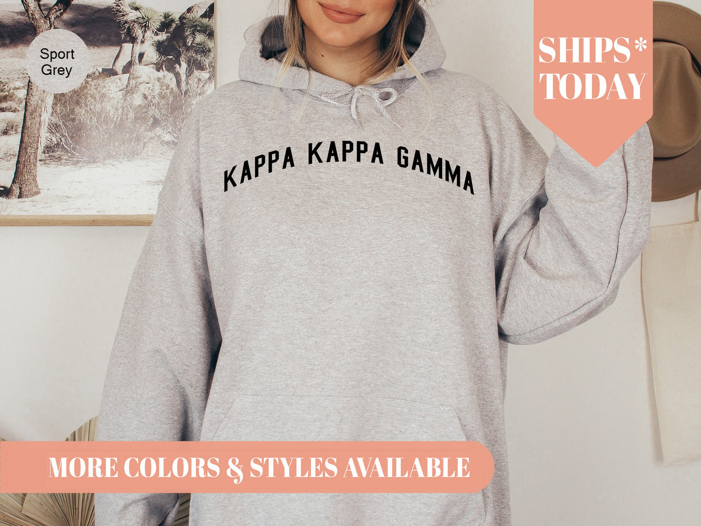 Kappa Kappa Gamma Just Bold Sorority Hoodie _ 2386g