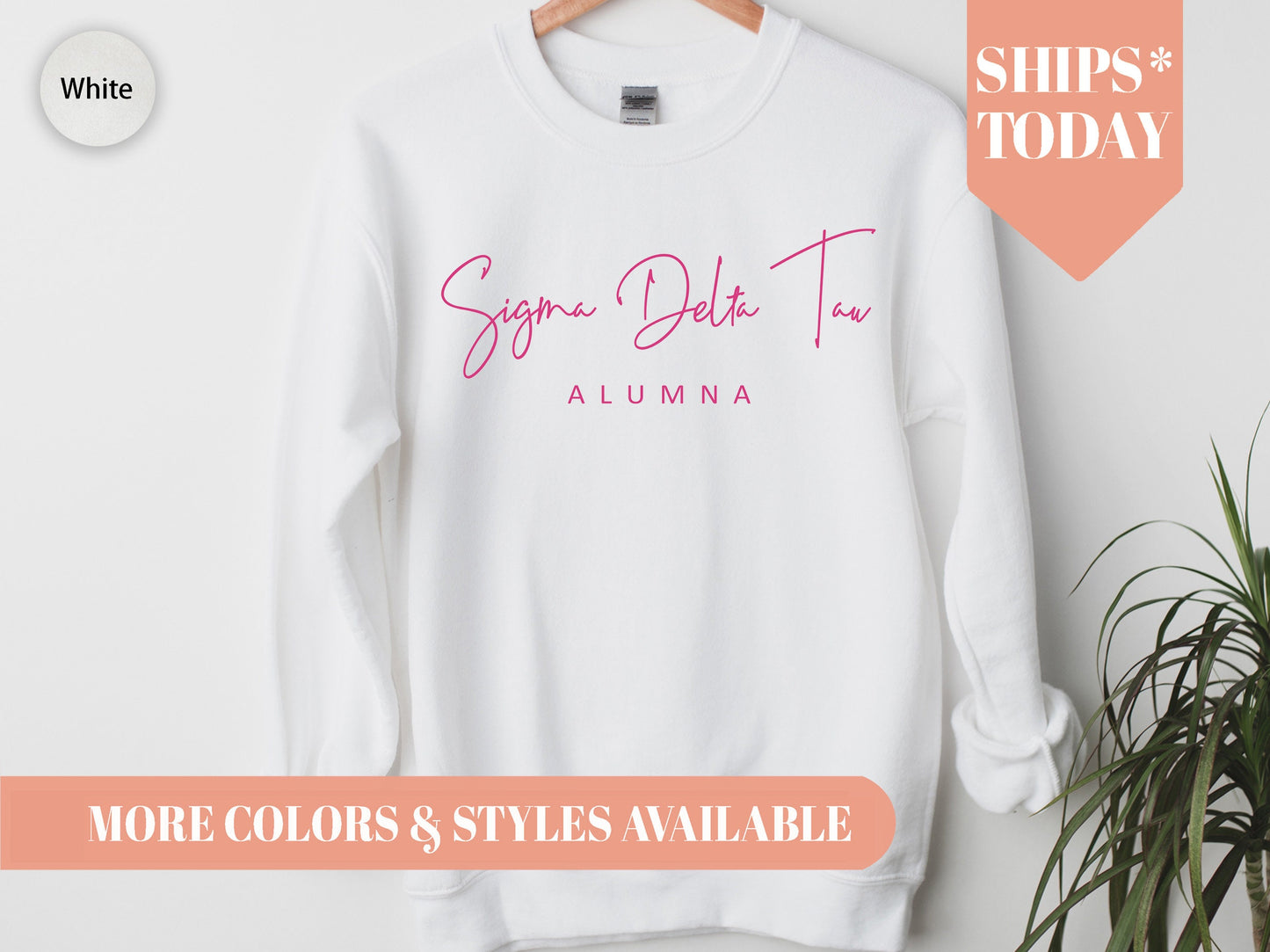 Sigma Delta Tau Simple and Sweet Alumna Sorority Sweatshirt _ 513g