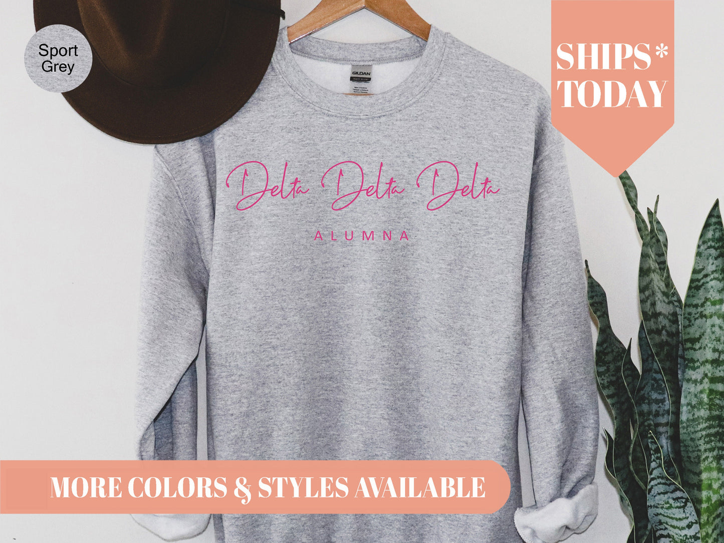 Delta Delta Delta Simple and Sweet Alumna Sorority Sweatshirt _ 502g