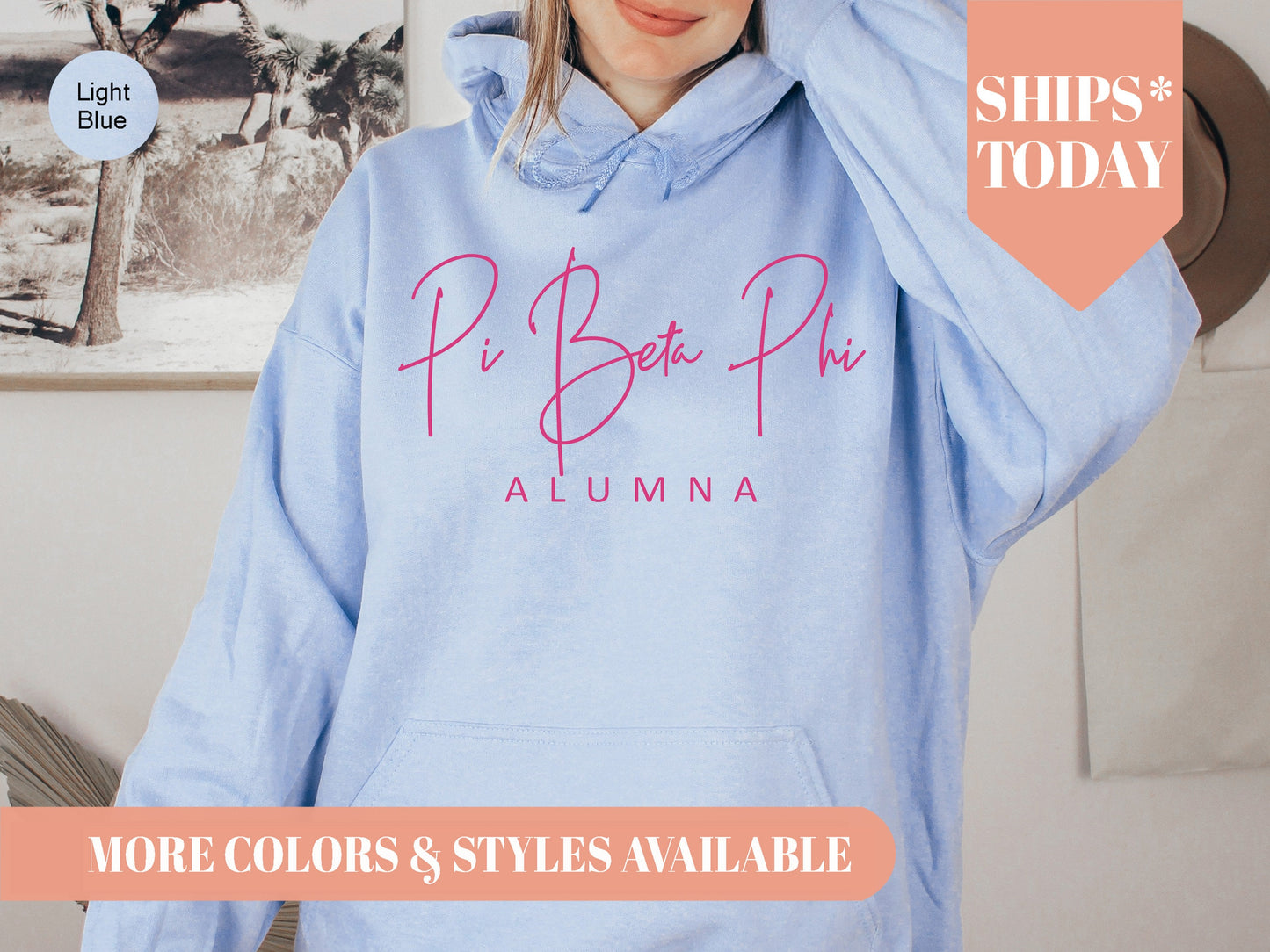 Pi Beta Phi Simple and Sweet Alumna Sorority Hoodie _ 512g