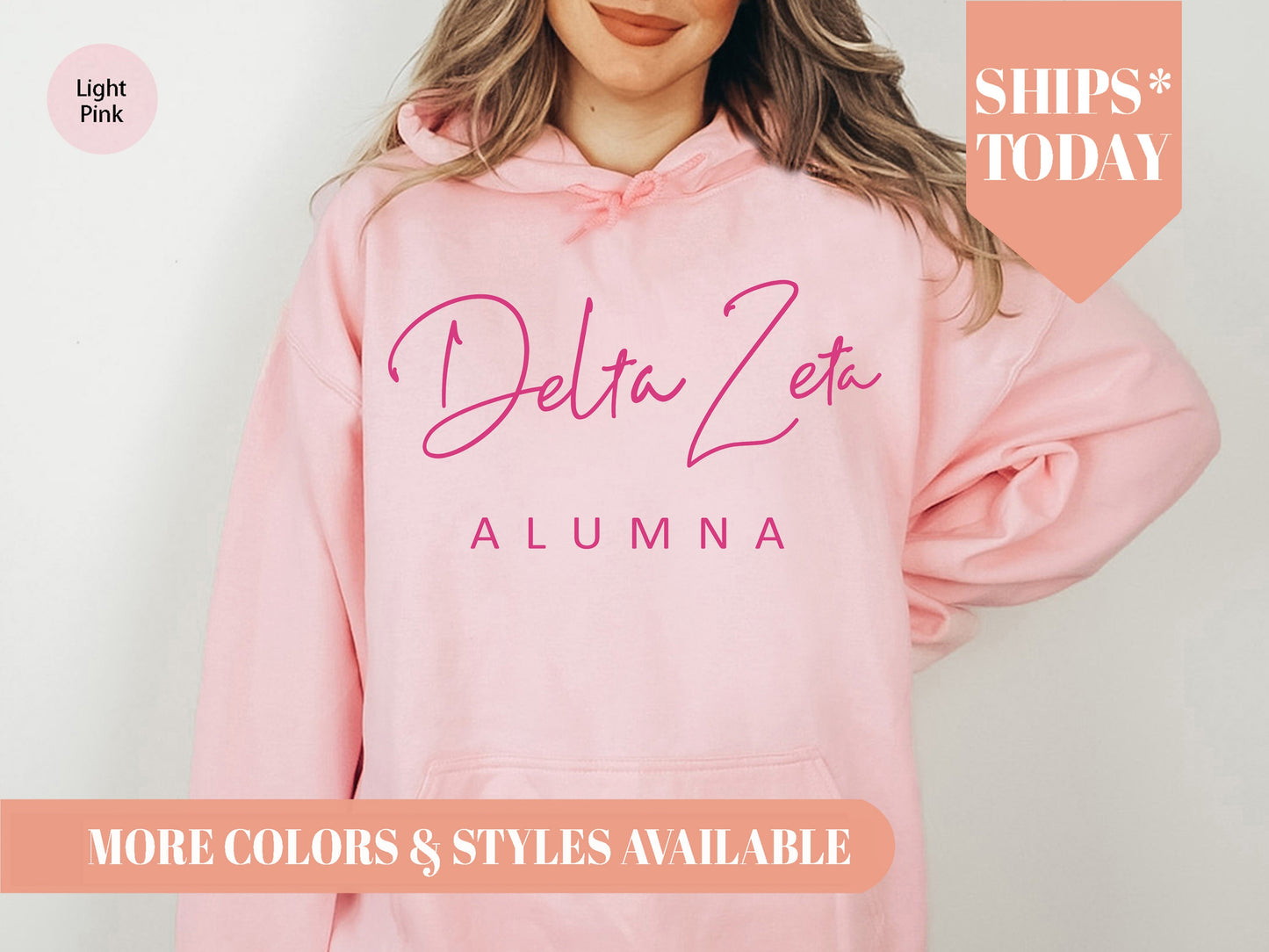 Delta Zeta Simple and Sweet Alumna Sorority Hoodie _ 505g