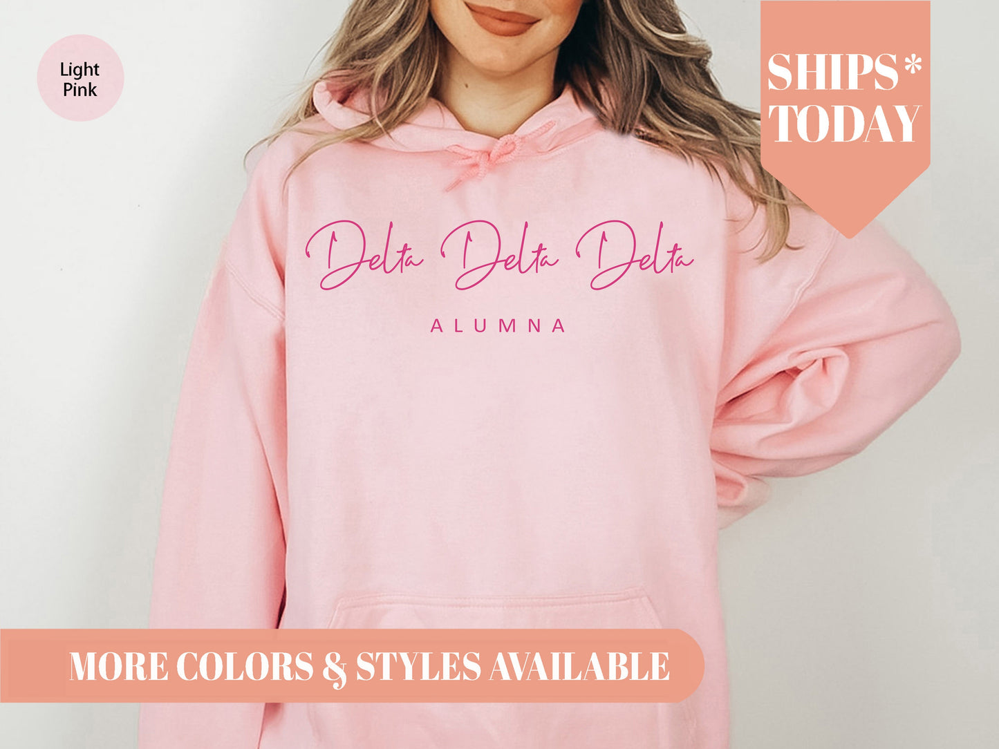 Delta Delta Delta Simple and Sweet Alumna Sorority Hoodie _ 502g