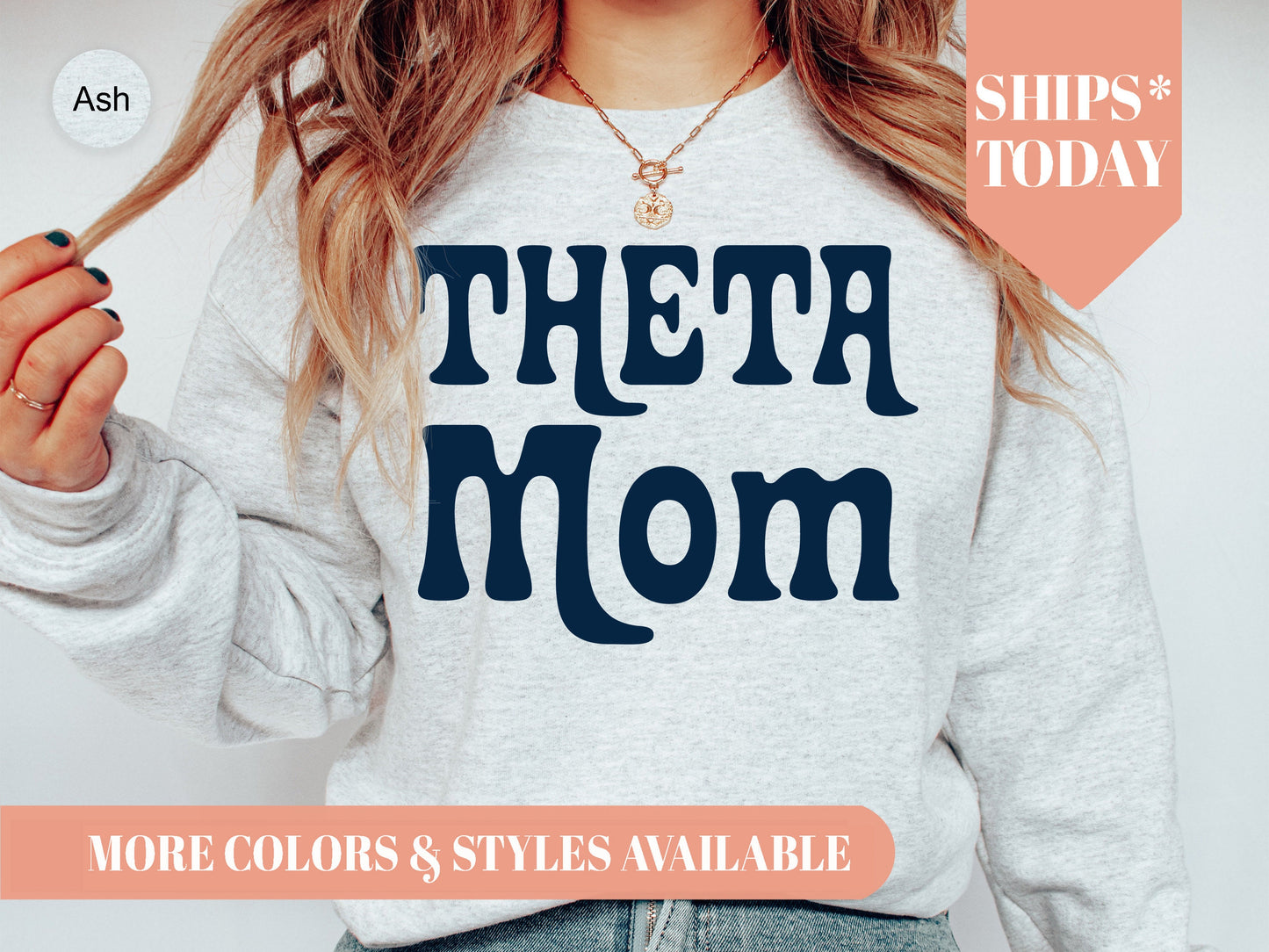 Kappa Alpha Theta Got it from my Mom Sorority Sweatshirt _ 3086g