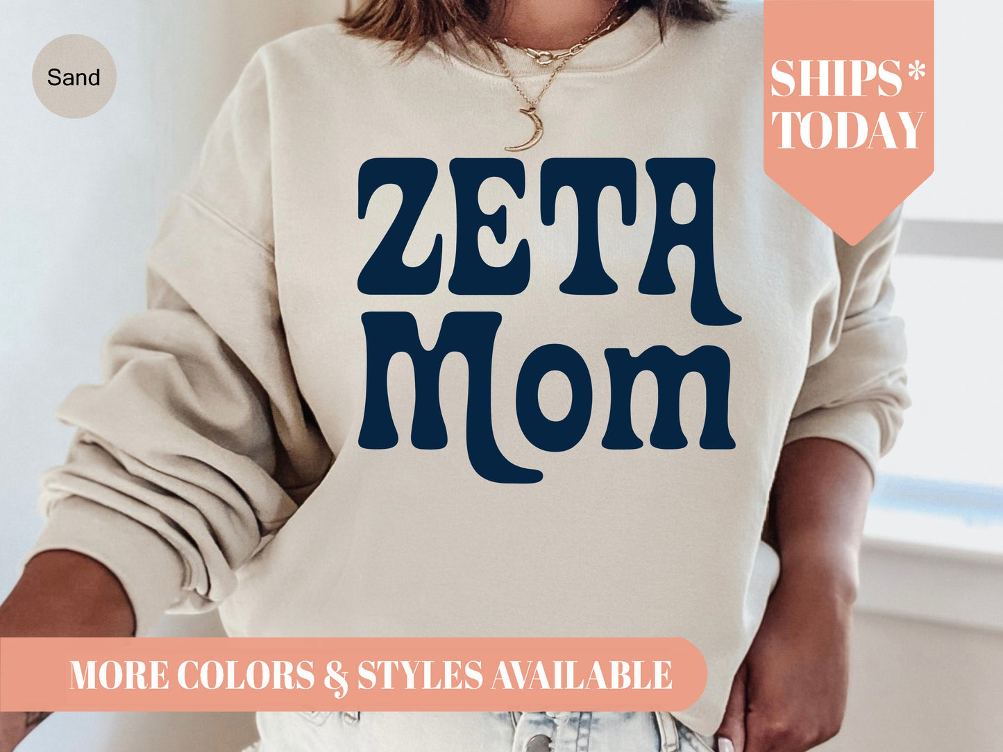 Zeta Tau Alpha Got it from my Mom Sorority Sweatshirt _ 3096g