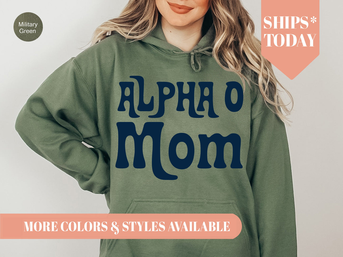 Alpha Omicron Pi Got it from my Mom Sorority Hoodie _ 3075g
