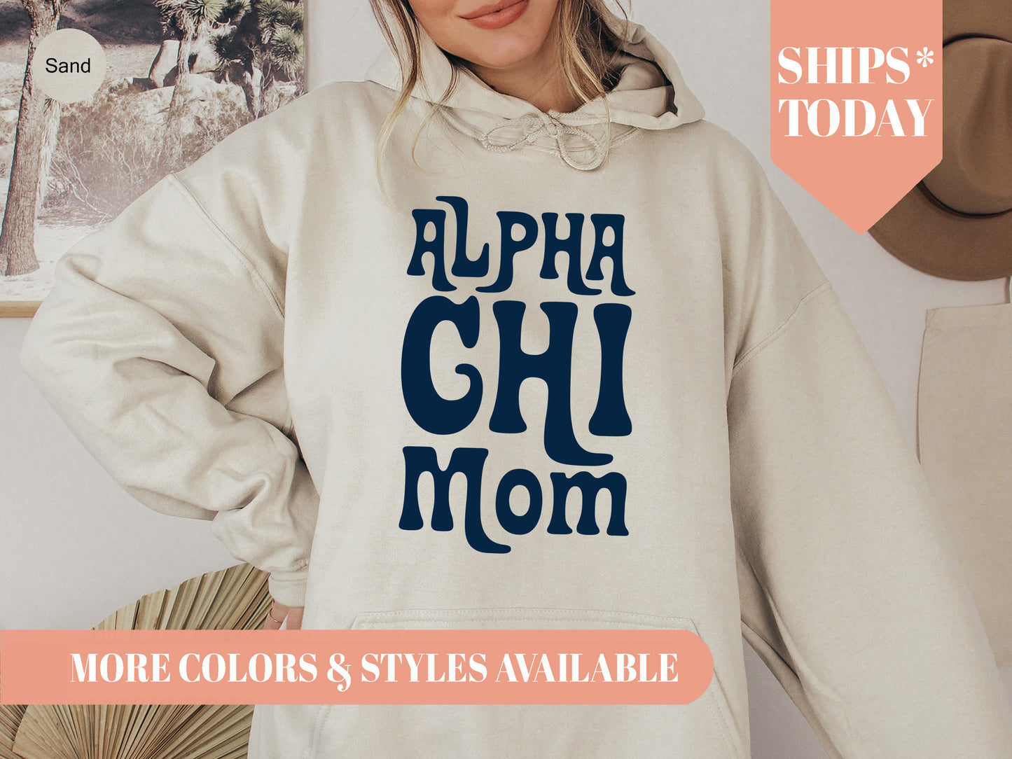 Alpha Chi Omega Got it from my Mom Sorority Hoodie _ 3071g