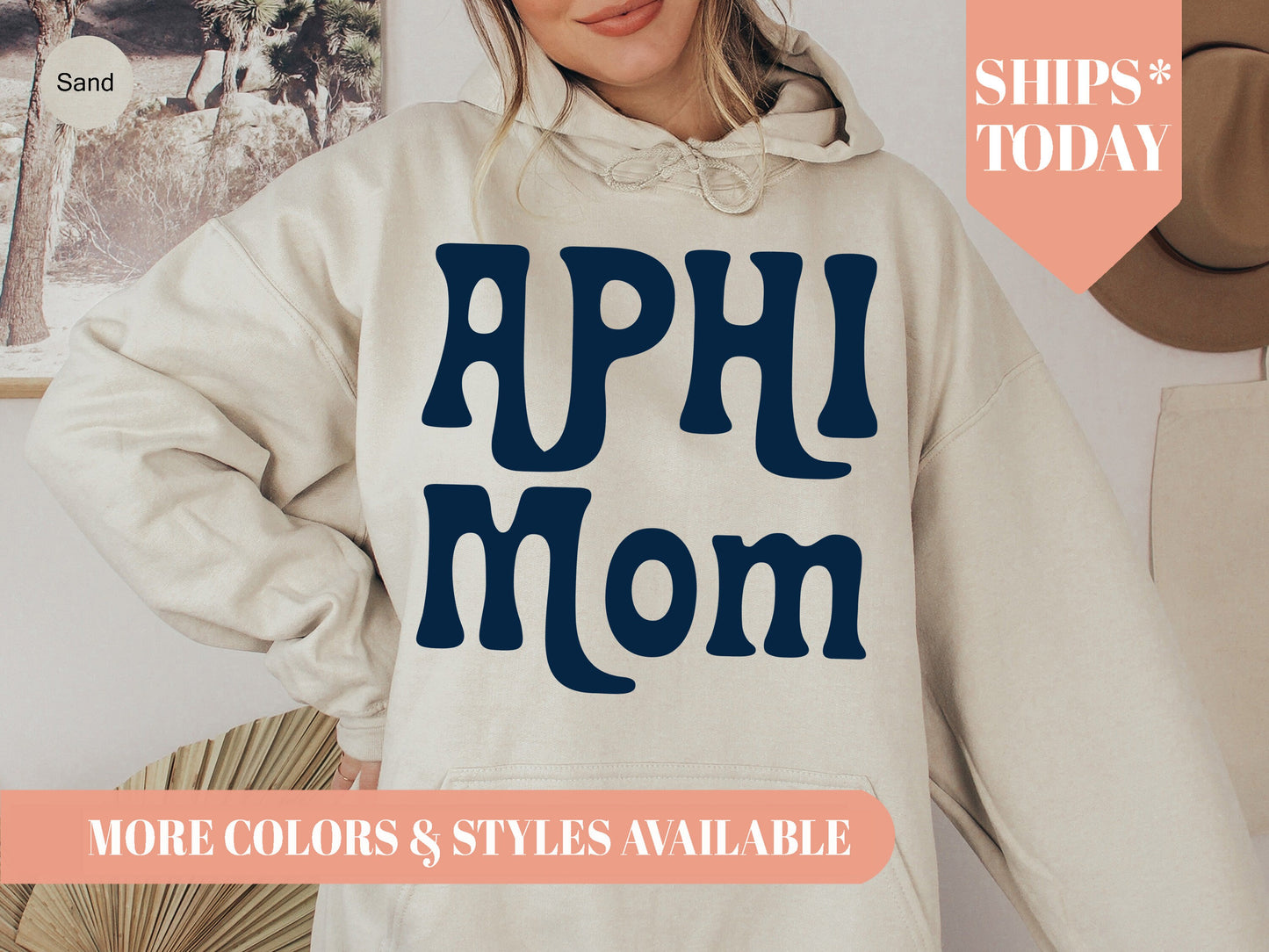 Alpha Phi Got it from my Mom Sorority Hoodie _ 3076g