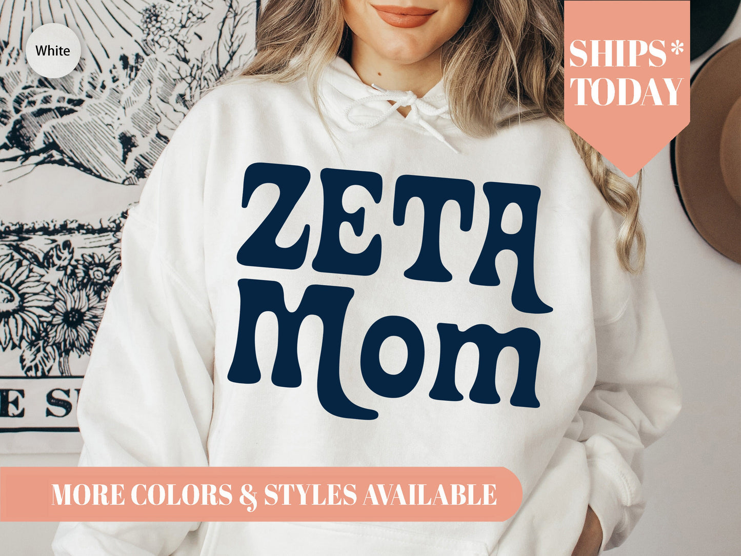 Zeta Tau Alpha Got it from my Mom Sorority Hoodie _ 3096g