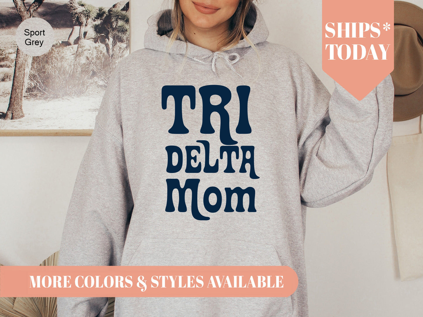 Delta Delta Delta Got it from my Mom Sorority Hoodie _ 3081g