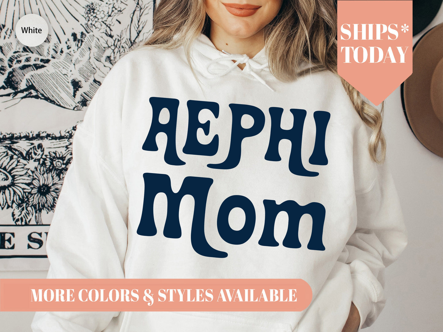 Alpha Epsilon Phi Got it from my Mom Sorority Hoodie _ 3073g