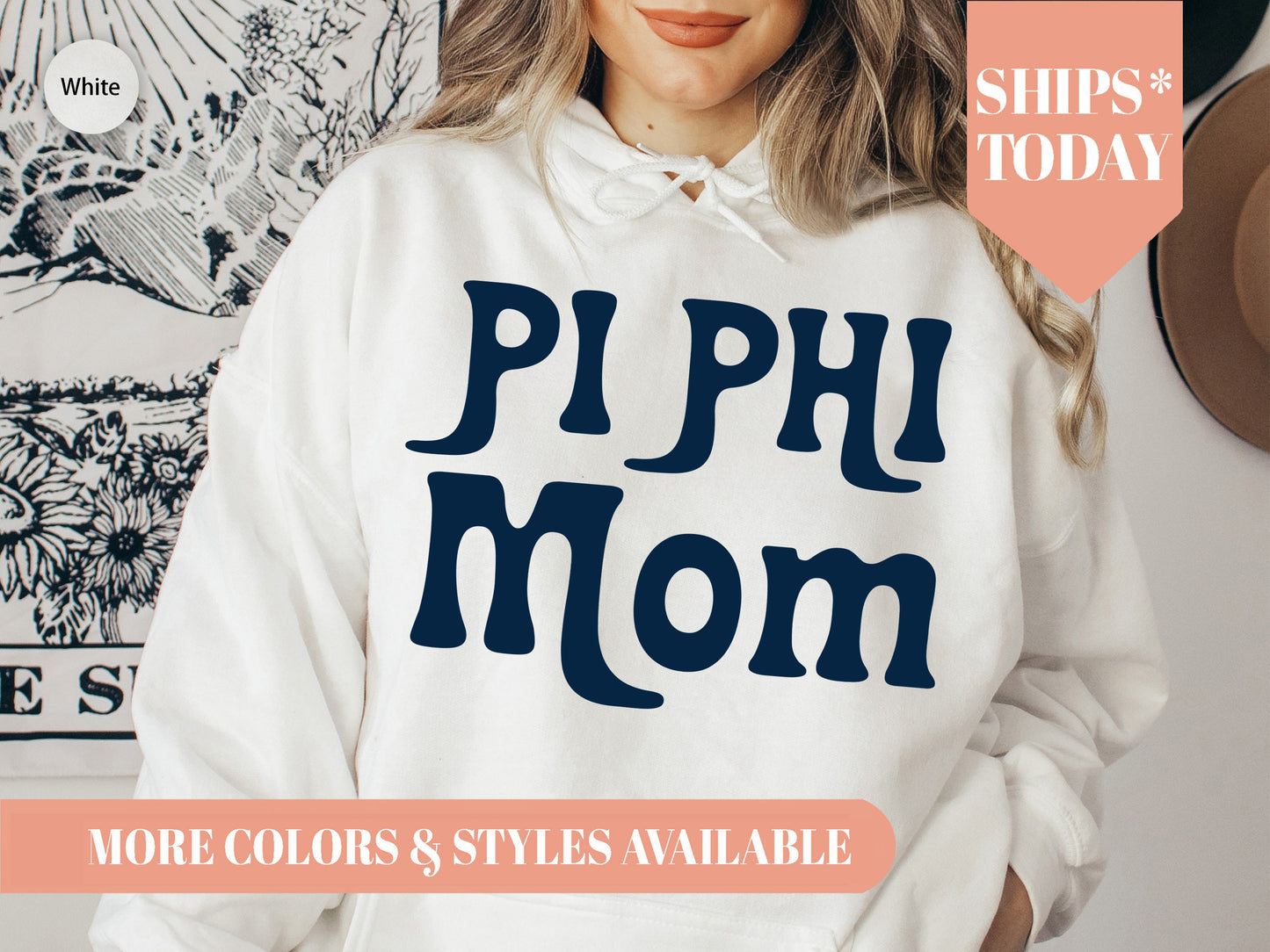 Pi Beta Phi Got it from my Mom Sorority Hoodie _ 3091g