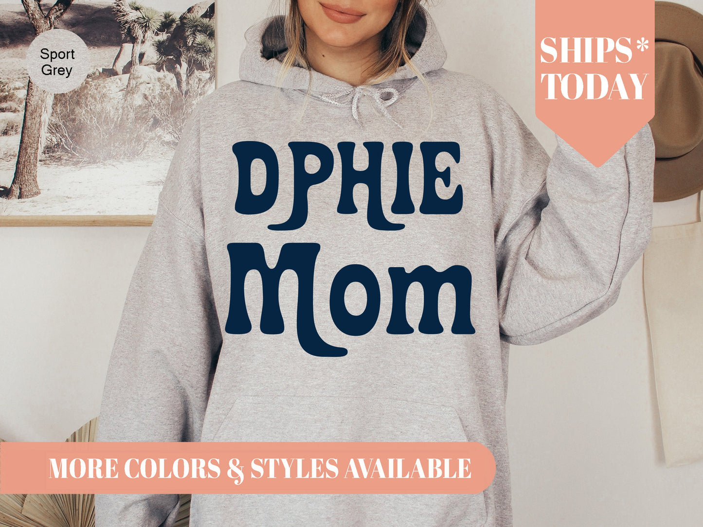 Delta Phi Epsilon Got it from my Mom Sorority Hoodie _ 3083g