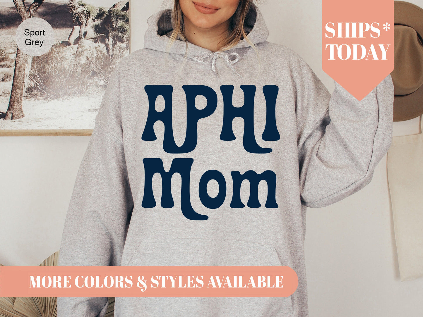 Alpha Phi Got it from my Mom Sorority Hoodie _ 3076g