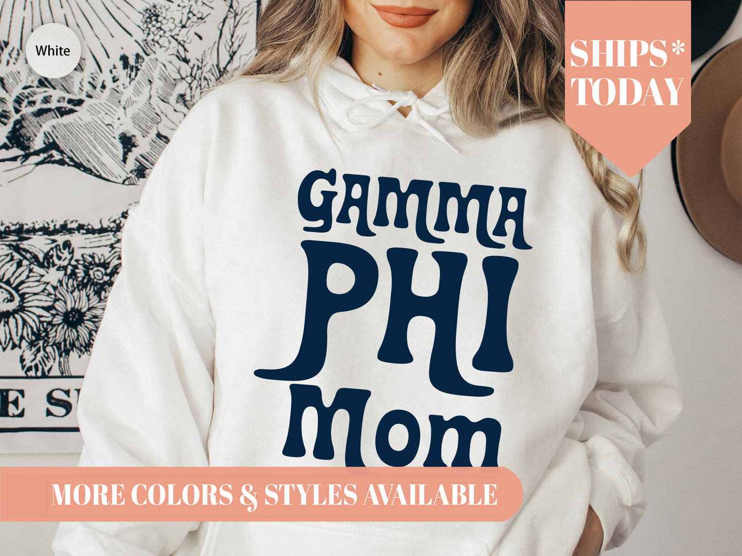 Gamma Phi Beta Got it from my Mom Sorority Hoodie _ 3085g