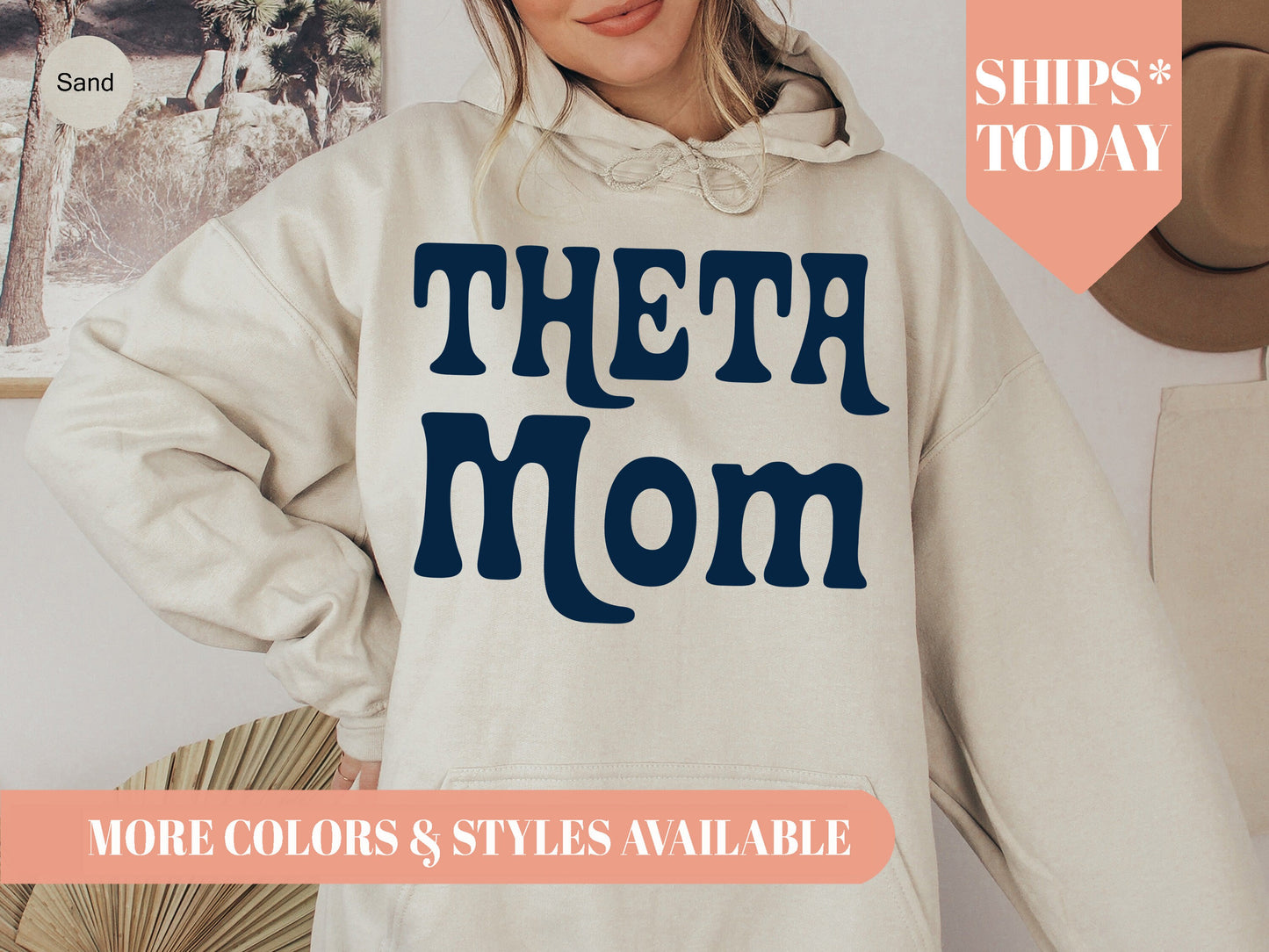 Kappa Alpha Theta Got it from my Mom Sorority Hoodie _ 3086g