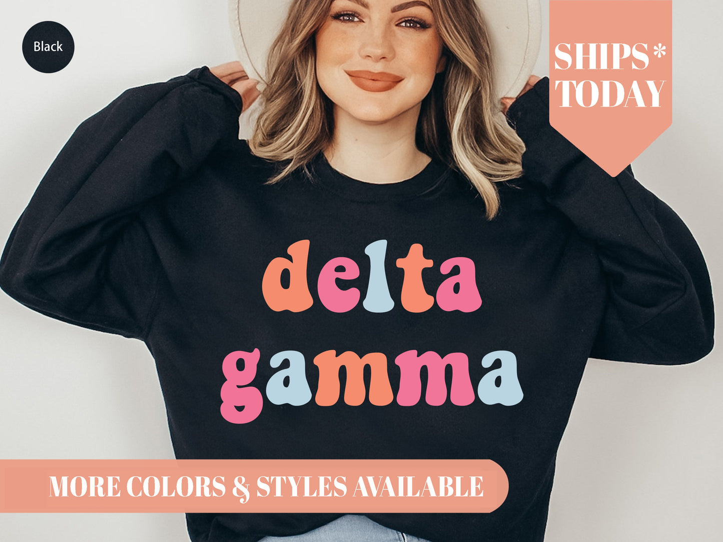 Delta Gamma Vividly Vibrant Sorority Sweatshirt _ 3160g
