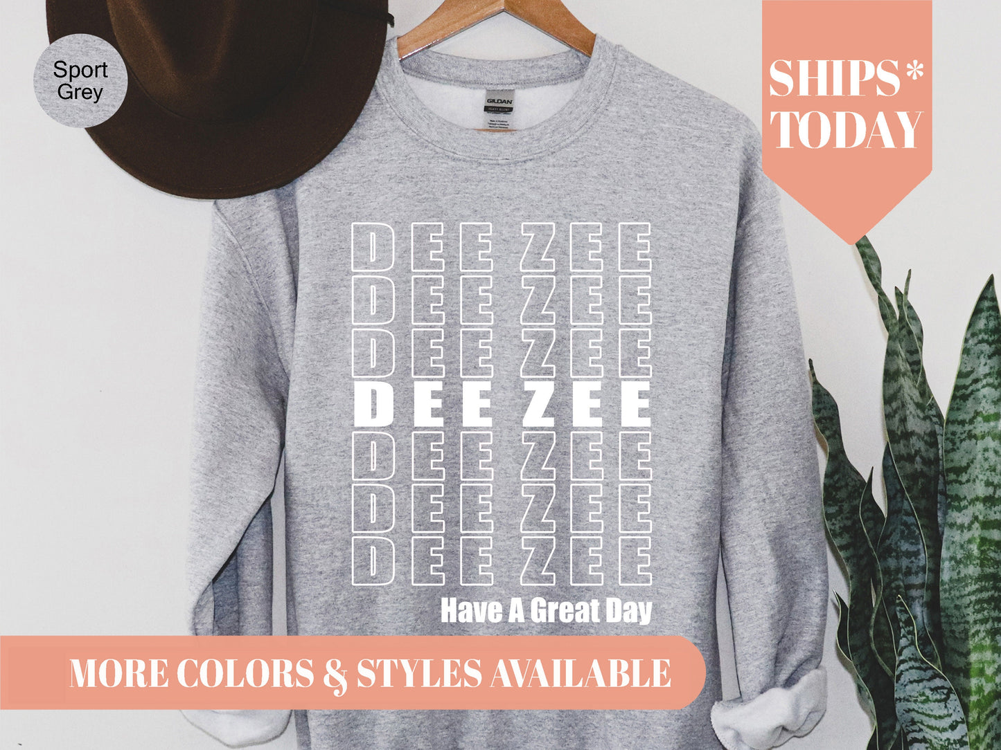 Delta Zeta Have a Great Day Sorority Sweatshirt  _ 2121g