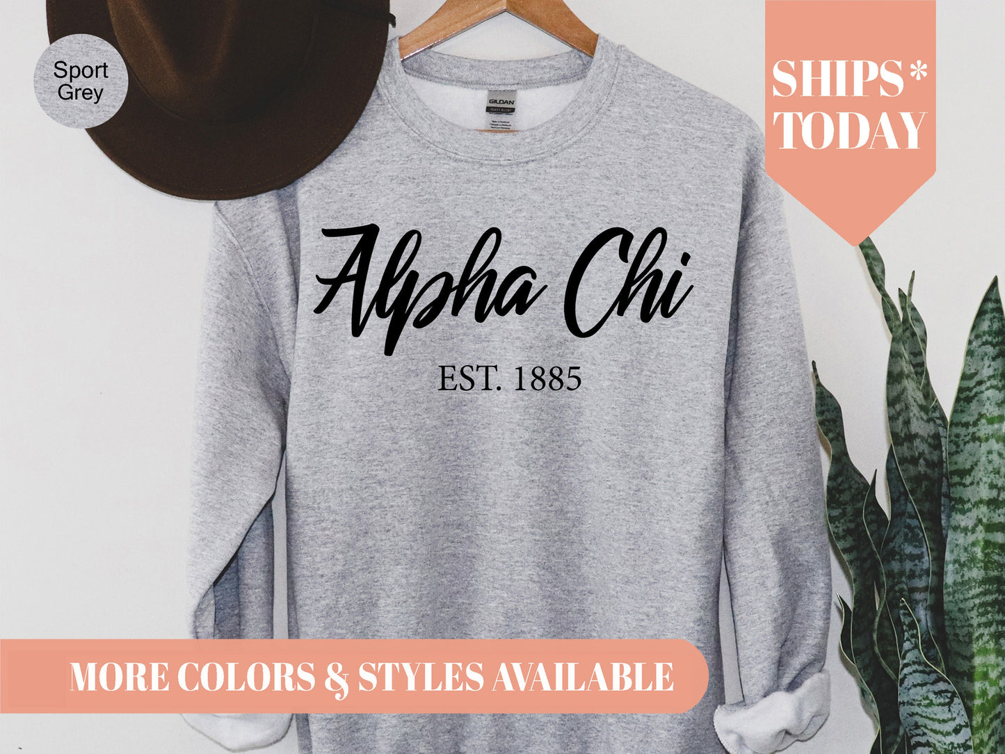 Alpha Chi Omega Black Flowy Sorority Sweatshirt _ 77g