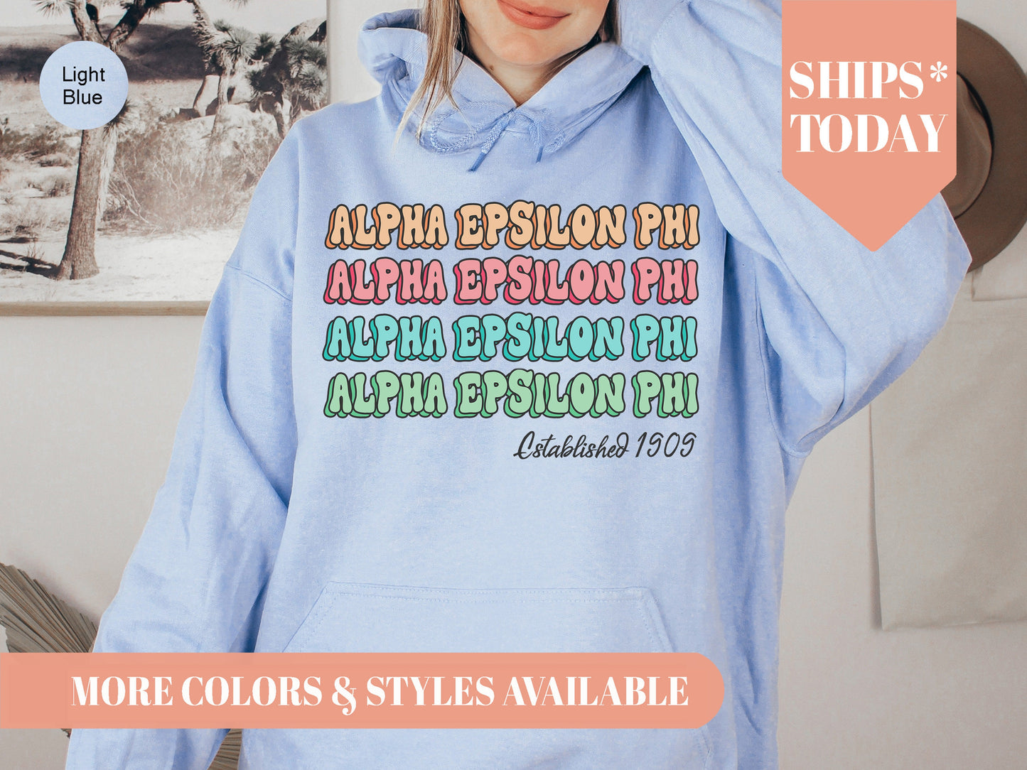 Alpha Epsilon Phi Lucy Sorority Hoodie _ 260g