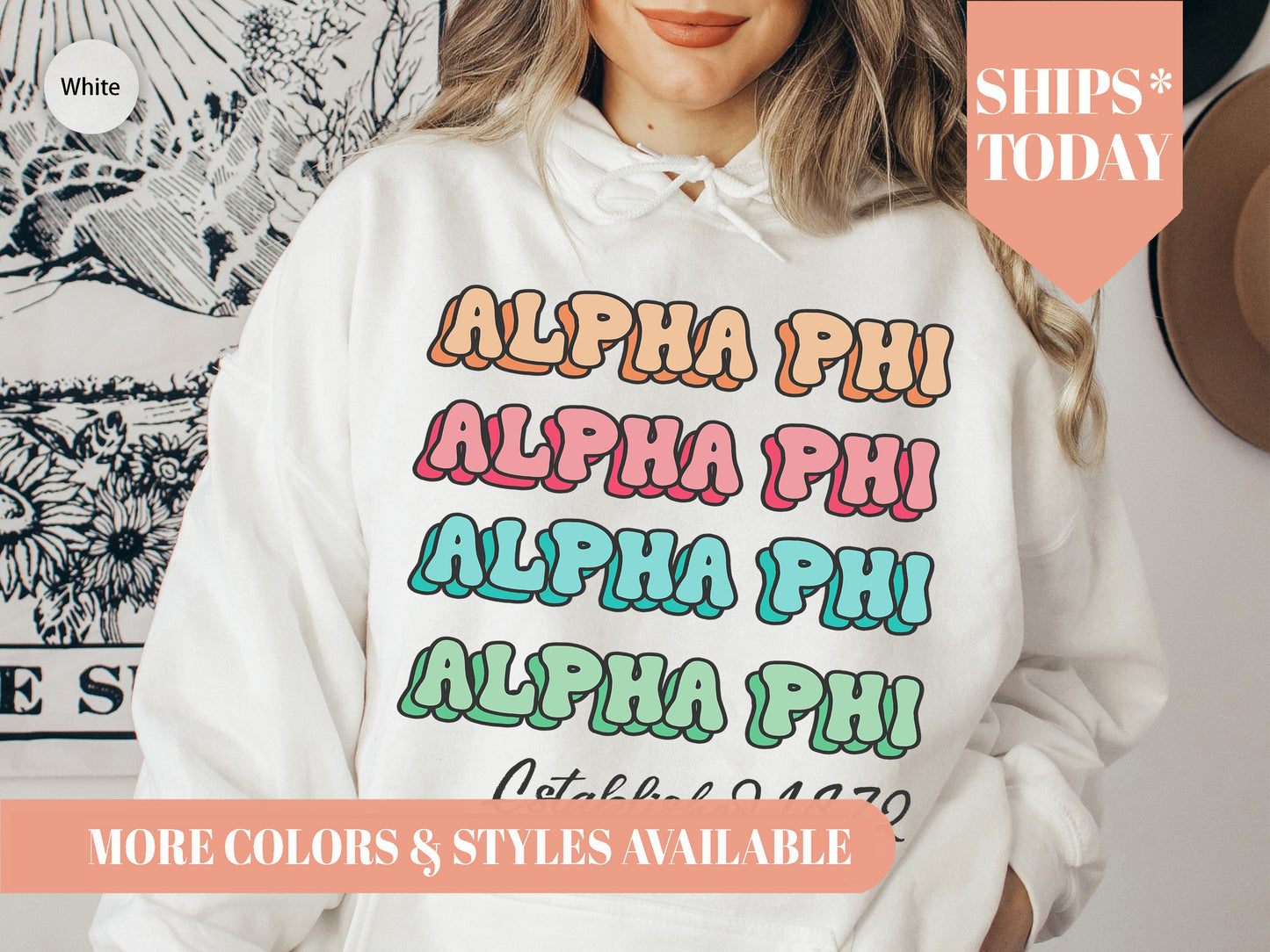 Alpha Phi Lucy Sorority Hoodie _ 263g