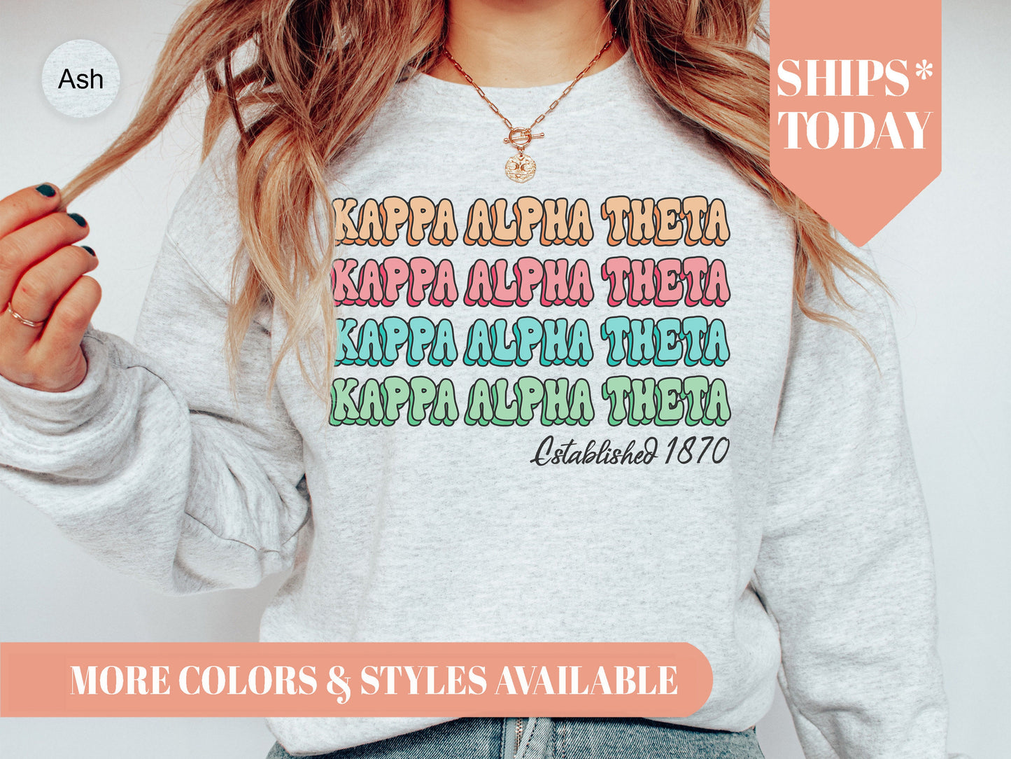 Kappa Alpha Theta Lucy Sorority Sweatshirt _ 273g
