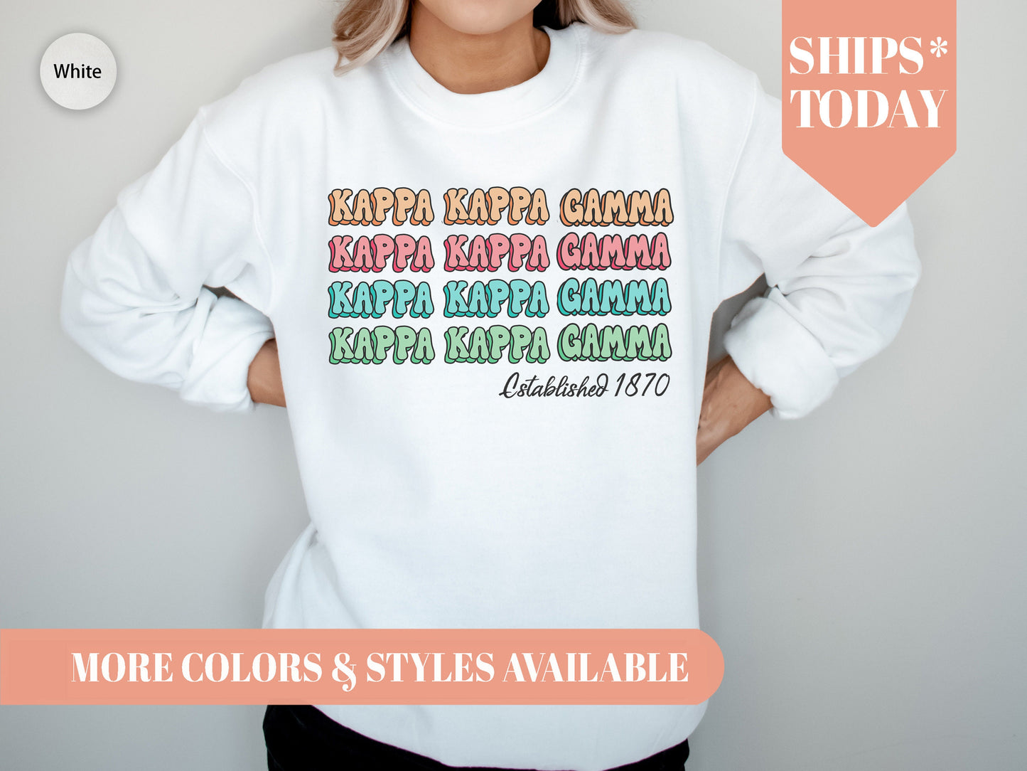Kappa Kappa Gamma Lucy Sorority Sweatshirt _ 275g