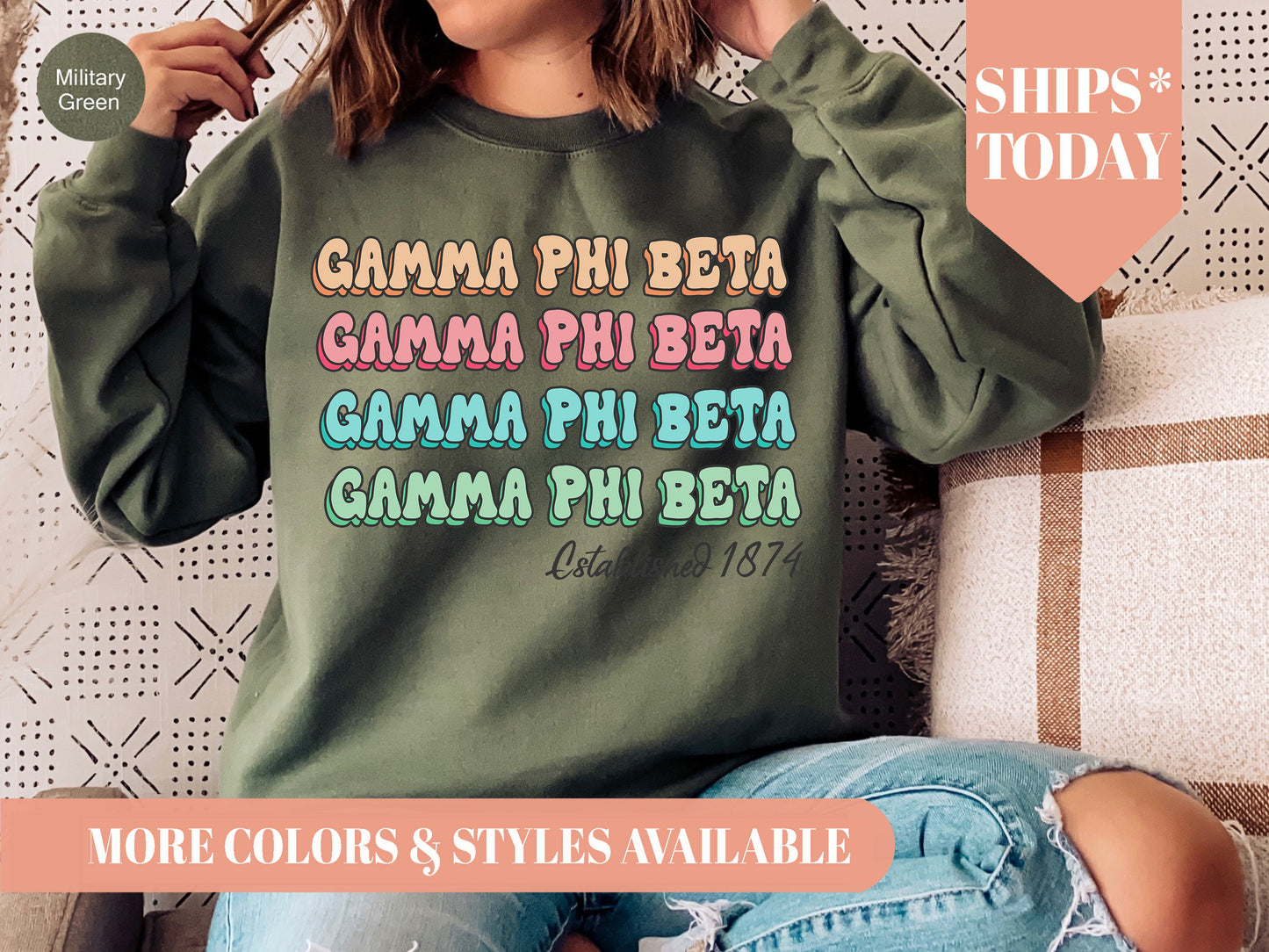 Gamma Phi Beta Lucy Sorority Sweatshirt _ 272g
