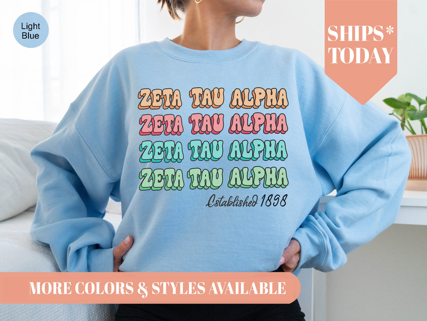 Zeta Tau Alpha Lucy Sorority Sweatshirt _ 283g